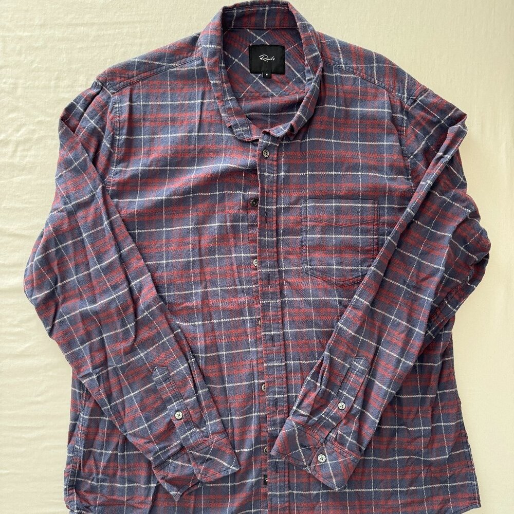Rails Men's Reid Plaid Stretch Cotton Button-Down Shirt XL